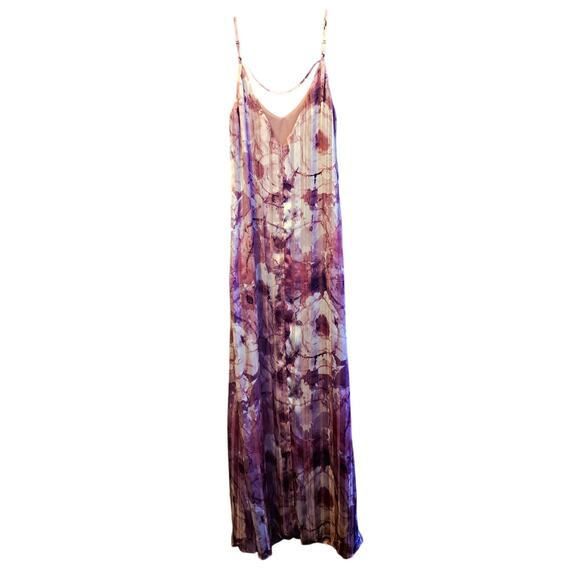 Lulu's floral spakle paneled shift maxi dress size xs - Picture 2 of 5
